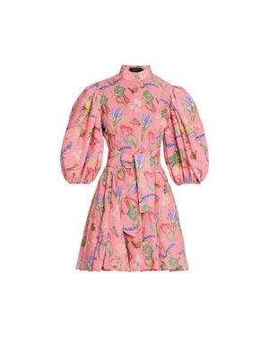 No Pise La Grama Bromelia Mini Dress - Pink