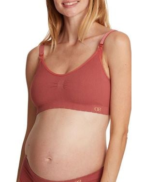 Cache Coeur Zoé Seamless Maternity And Nursing Bra - Red
