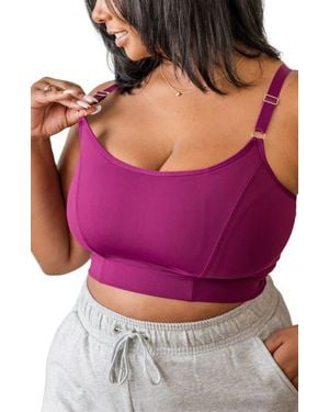 Davin & Adley Busty Size Amelia Pumping And Nursing Crop Cami - Purple