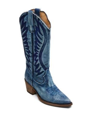 Steve Madden Albany Western Boot - Blue