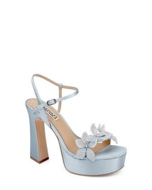 Badgley Mischka Wicket Ankle Strap Platform Sandal - White