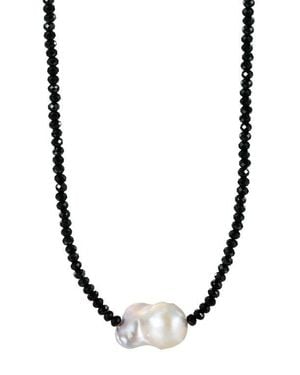 st. Moran Spinel And Baroque Pearl Short Necklace - Multicolor