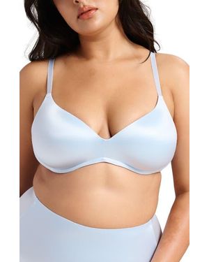 Siella Smooth Satin Luxe Lift Bra - Blue