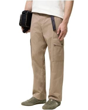 Burberry Cotton Twill Cargo Pants - Natural
