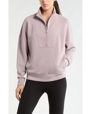 Zella Soft Luxe Half Zip Pullover - Pink