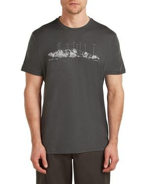 Icebreaker Merino 150 Tech Lite Graphic T-Shirt - Gray