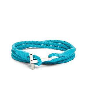 Tom Ford Scoubidou Braided Leather Bracelet - Blue