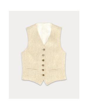 Fortela Demi Linen Vest - Natural
