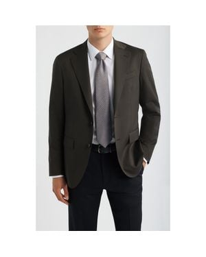 Zanella Chip Wool Twill Sport Coat - Black