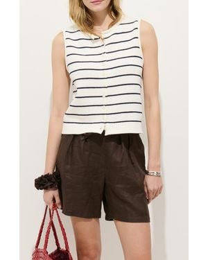 Alex Mill Taylor Stripe Cotton Vest - Brown