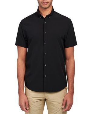 Brooklyn Brigade Slim Fit Solid 4-Way Stretch Performance Shirt - Black