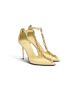 Balmain Sync Patent Leather Stilettos - Metallic