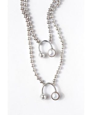 67Jewelry Pearl Necklace - White