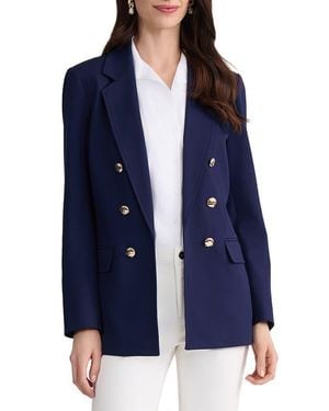 Jones New York Faux Double Breasted Blazer - Blue