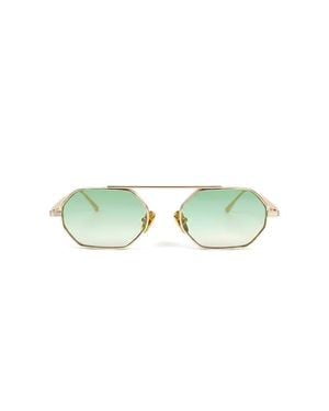 Cossimo Magari 51Mm Metal Frame Sunglasses - Green