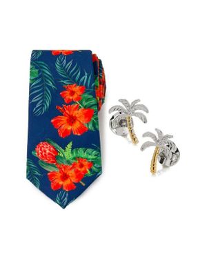 Cufflinks Inc. Resort Cuff Links & Tie Set - Multicolor