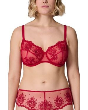 Simone Perele Intrigue Full Cup Underwire Bra - Red