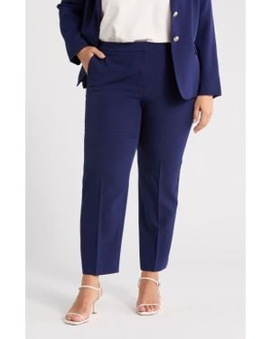 Kasper Elastic Back Pants - Blue