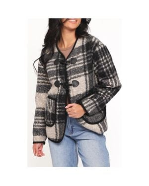 Petal & Pup Austin Plaid Jacket - Black