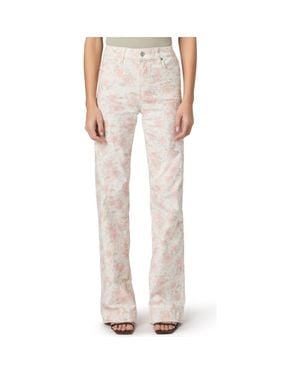 PAIGE Leenah High Waist Wide Leg Jeans - Natural