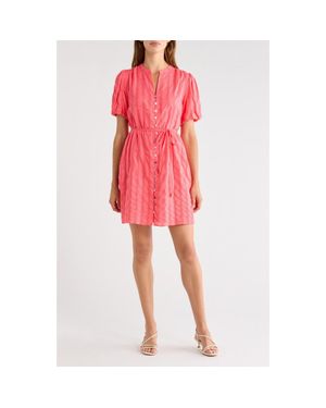 Halogen® Balloon Sleeve Shirtdress - Pink