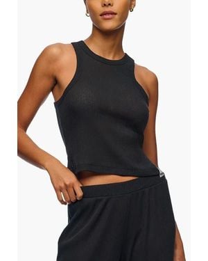 Cosabella Armonia Sleeveless Crop Pj Top - Black