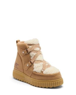 Sorel One Ave Alpine Faux Fur Trim Waterproof Boot - Natural