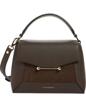 Strathberry Mosaic Leather Top Handle Bag - Black
