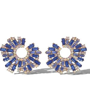 Jessica Simpson Fashion Earrings With Crystal - Blue
