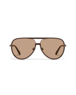 Quay High Profile 60Mm Gradient Aviator Sunglasses - Natural