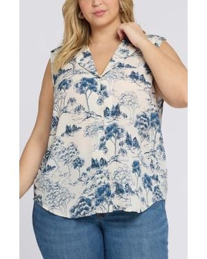 NYDJ Gabrielle Sleeveless Top - Blue