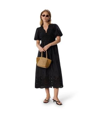 Whistles Cotton Broderie Dress - Black