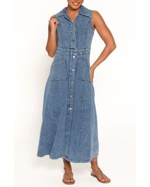 Petal & Pup Jye Sleeveless Denim Maxi Dress - Blue