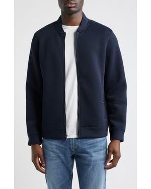 Johnston & Murphy Knit Bomber Jacket - Blue