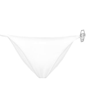 Philipp Plein Swimwear Bottom Slip Crystal - White