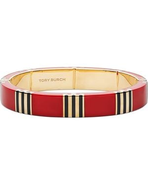 Tory Burch T-Stripe Bangle Bracelet - Red