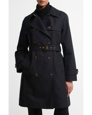 Barbour Great Belted Water Resistant Twill Trench Coat - Black