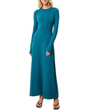 Solid & Striped The Dora Long Sleeve Sweater Dress - Blue