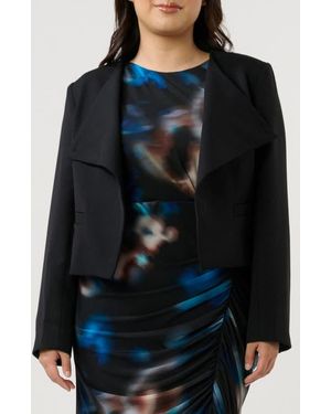 Estelle Eboni Crepe Crop Jacket - Black