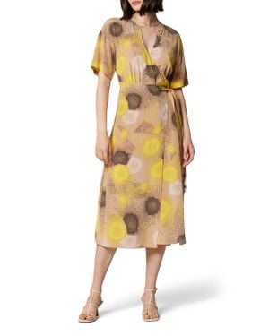 Equipment Korinne Silk Wrap Dress - Yellow