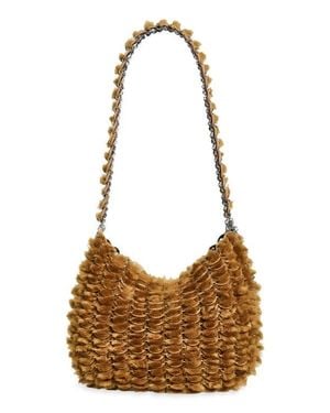 Rabanne Genuine Shearling Shoulder Bag - Brown