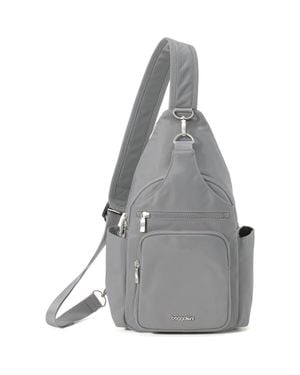 Baggallini Central Park Large Sling Bag - Gray