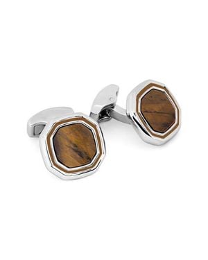 Tateossian Tiger's Eye Octogon Cuff Links - Multicolor