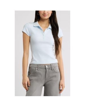 BP. Stretch Cotton Rib Polo - Blue