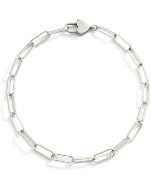 Mint & Lily Heart Padlock Bracelet - Metallic