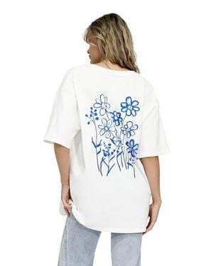 Belle & Bloom Back To Bloom Oversized T-Shirt - Blue