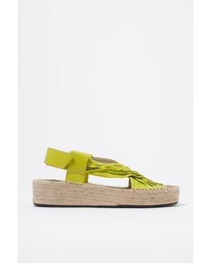 Bimba Y Lola Jute Wedge Sandal - Yellow