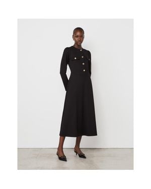 Finery London Gilly Ponte Jersey Midi Dress - Black