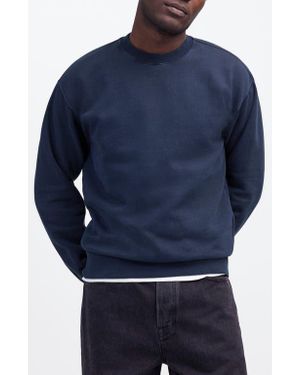 Madewell Brushed Terry Crewneck Sweatshirt - Blue