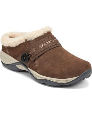 Easy Spirit Elinn Faux Shearling Mule - Brown